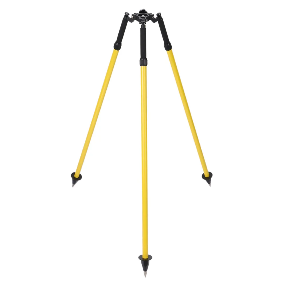 DZ33A yellow Aluminum tripod With Thumb Release Clamp and fixed foot removable tip