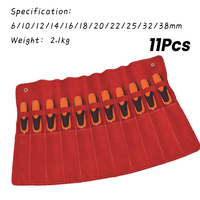 11 Pcs Professional Wood Chisel Steel Woodworking Woodcut Carving Knife Tools Set Flat Shovel Hand Tools