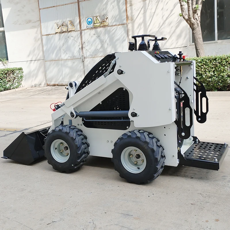 รถตักล้อยางขนาดเล็กราคาถูกสำหรับขาย ปรับแต่งรถตักหน้าขนาดเล็กพร้อมบุ้งกี๋ รถตักล้อยางขนาดเล็ก