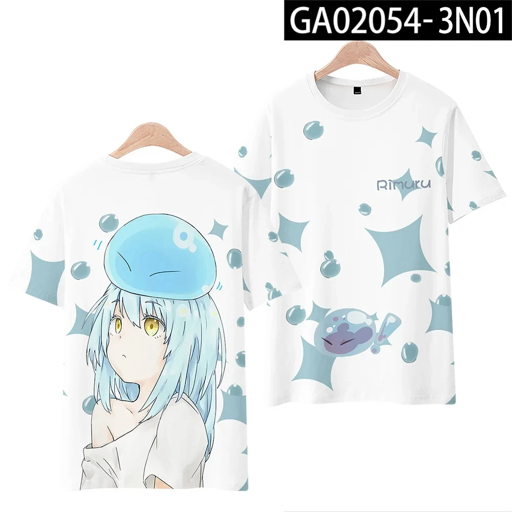 That Time I Got Reincarnated As A Slime Rimuru Tempest 3D Print O-Neck T Shirts Women Men Summer Short Sleeve Funny Tshirt