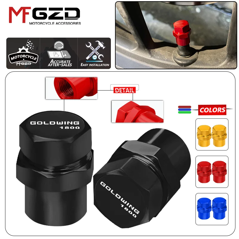 

For HONDA Goldwing1800 GL1800 Motorcycle Accessories CNC Aluminum Wheel Tire Valve Caps Airtight Covers goldwing gl 1800