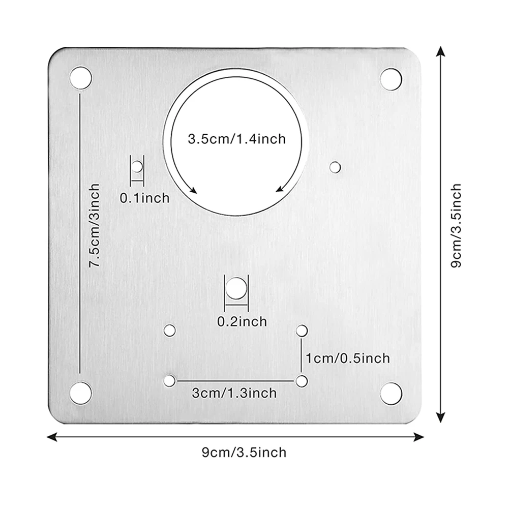 Hinge Repair Plate Kit With Hole For Cabinet, Rust Resistant Plate Repair Brackets For Kitchen Cupboard Door Furniture