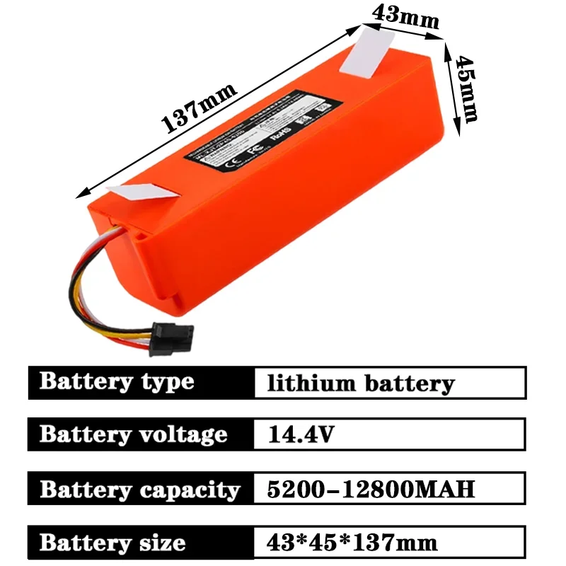 Original14.4V For Xiaomi robot lithium-ion battery vacuum cleaner replacement battery ,S50 S51 S55 sweeping robot battery