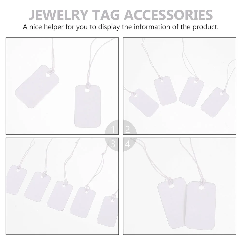 200 Pcs Price Tag Simple Design Tags Jewelry Label Hanging Retail Paper Pricing
