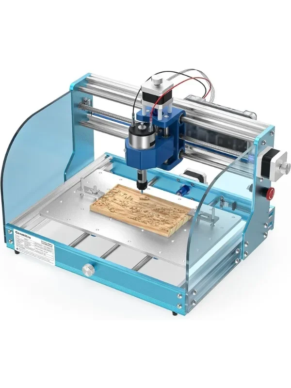 CNC milling machine with limit switches and emergency stop, working area