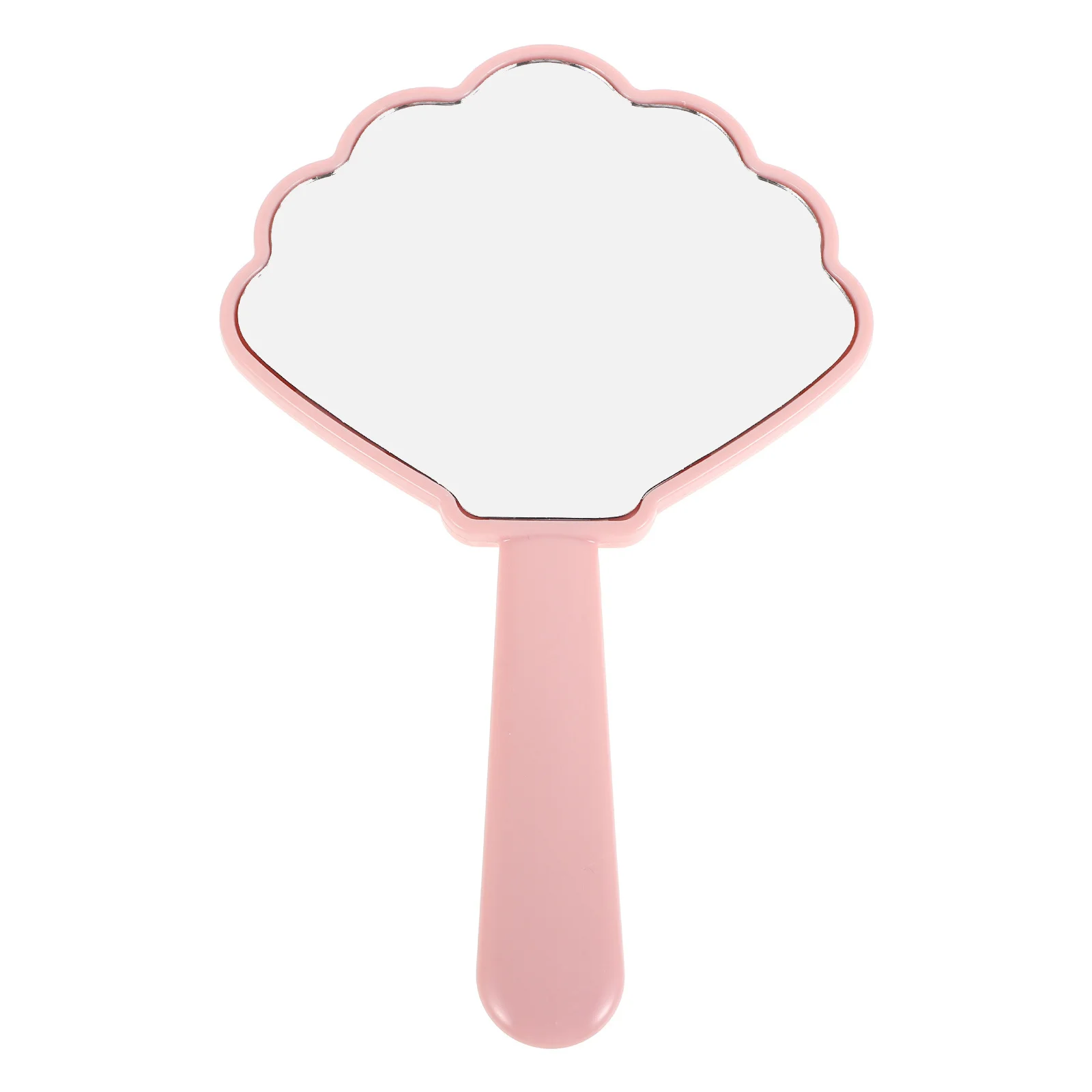 

Cute Pink Shell Compact Handheld Mirror Small Portable Makeup Mirror for Travel Girls Women Quick Touch Up Hand Mirrors