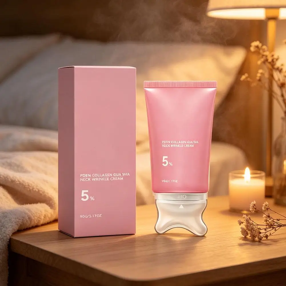 PDRN Pink Collagen Volume Multi Balm / PDRN Collagen Gua Sha Roller Halscreme Tief Hydratisierende Feuchtigkeitsspendende Aufpolsternde Gesichts- und Halscreme – Detail 2