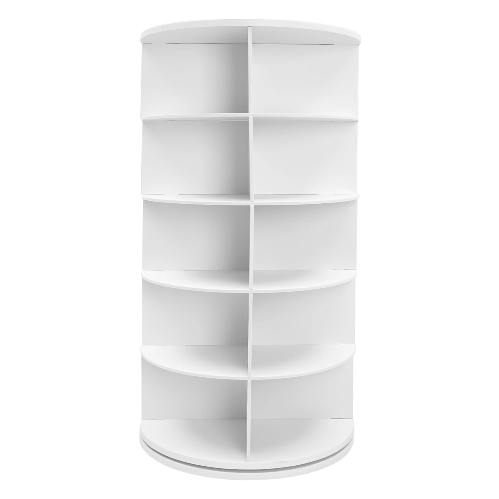 

5 Tiers Rotating Shoe Rack 360° Rotation Free Standing Shoe Rack 25kg Load-Capacity Shoe Organizer for Living Room/Bedroom/Cloakroom