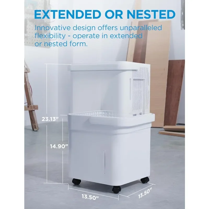 Cube 35 Pint Dehumidifier for Basement and Rooms at Home for up to 3,500 Sq. Ft., Smart Control, Compatible with Alexa