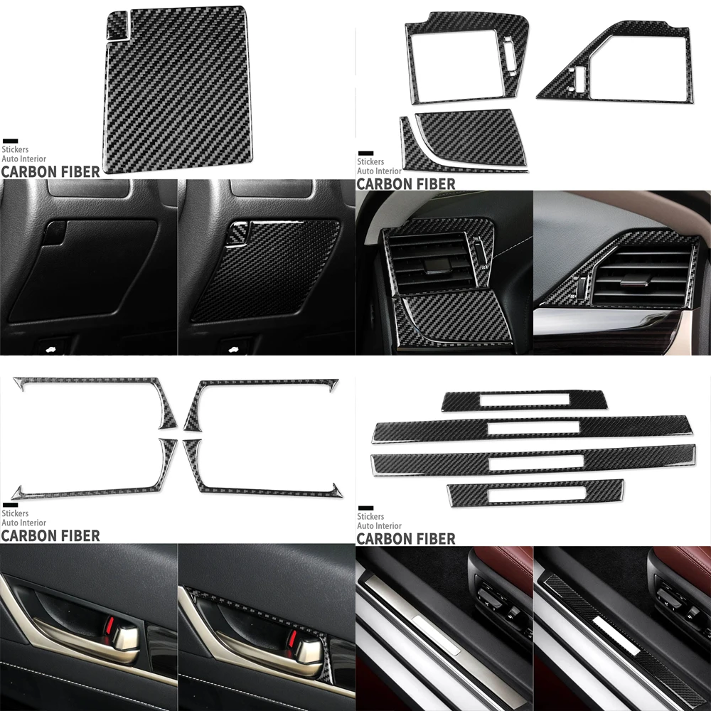 32Pcs Real Carbon Fiber Kits Full Interior Dash Gear Shift Trim For Lexus GS GS350 2012 2013 2014 2015 2016 2017 2018 2019 2020
