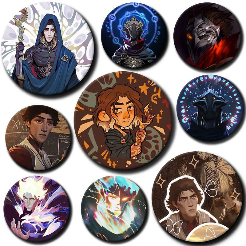 

58mm Anime Arcane Viktor Button Pins LOL Cartoon Characters Brooch Tinplate Badge for Backpack Clothes Decoration Souvenir Gifts