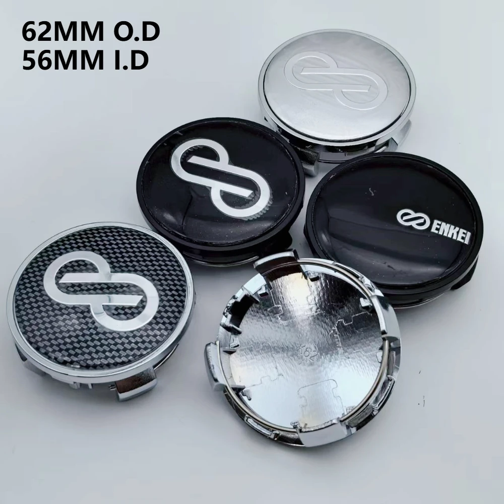 

4pcs 62MM O.D / 56MM I.D ENKEI Logo Emblem Car Wheel Center Caps for Toyota Wheels Hub Rim Hubcaps Cover Replace Car Accessories