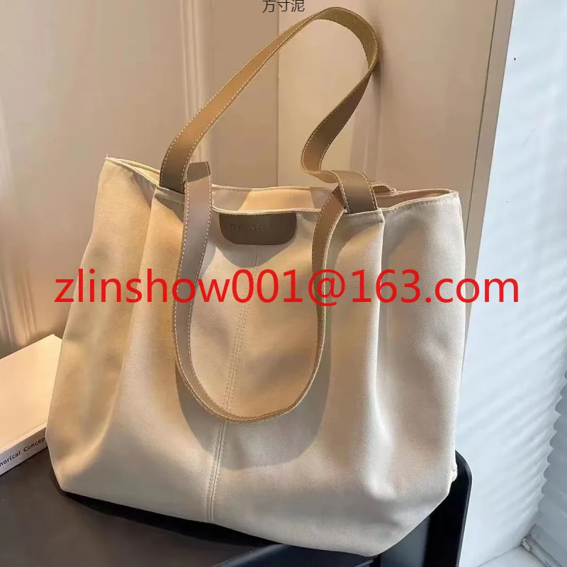 waterproof fabric Casual large-capacity bag women's summer fashion shoulder bag simple and versatile canvas tote