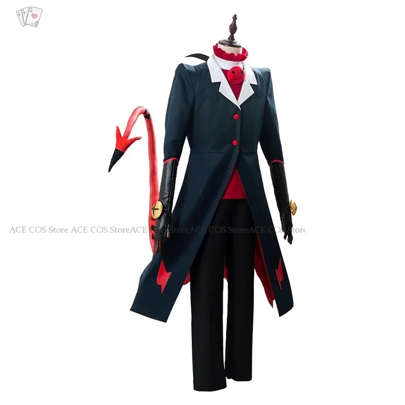 qq78Request7Anime Hazbin Lucifer Hotel Charlie Morningstar Costume Vaggie Blitzo AD Angel Dust Cosplay Clothes Halloween Party S