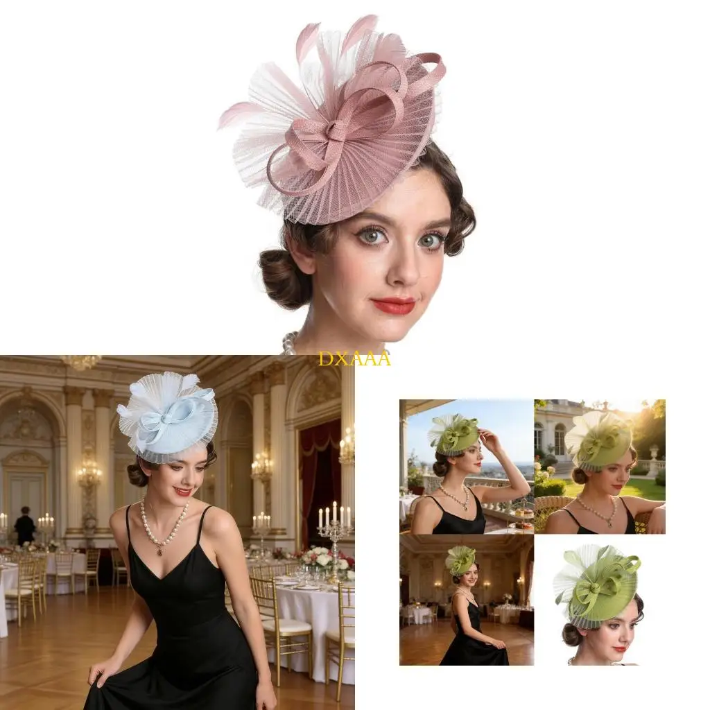 

DXAA Polyester Hair Clip Lightweight Fascinators Hat For Special Occasion