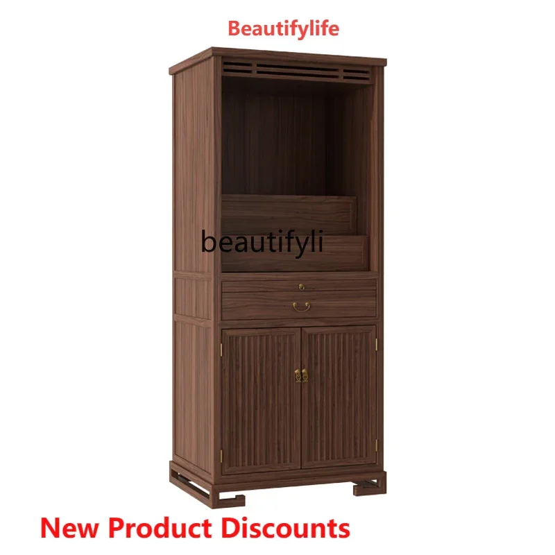 

S Chinese Style Clothes Closet Solid Wood Buddha Statue Buddha Cabinet Household Shrine Altar Worship Table God of Wealth Cabine