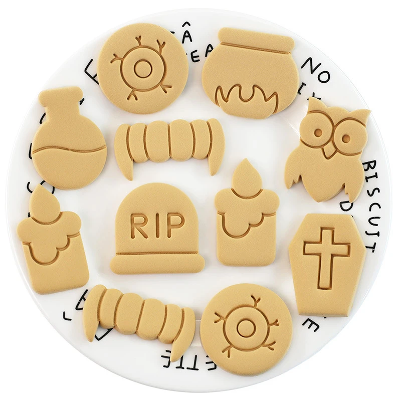 Formy na Halloween 3D Czekoladowe cukierki Gliniane formy do pieczenia ciastek Cupcake Topper Fondant Narzędzia do dekoracji ciast