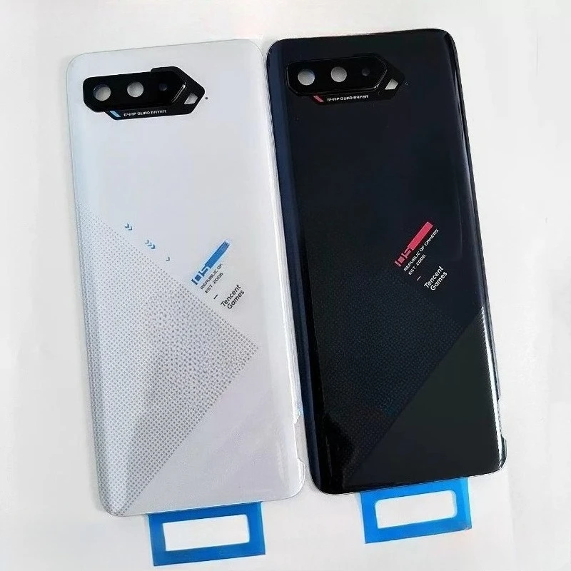 For Rog Back Cover for Asus ROG Phone 5 ZS673KS Back Battery Cover Housing Camera Frame Glass Lens