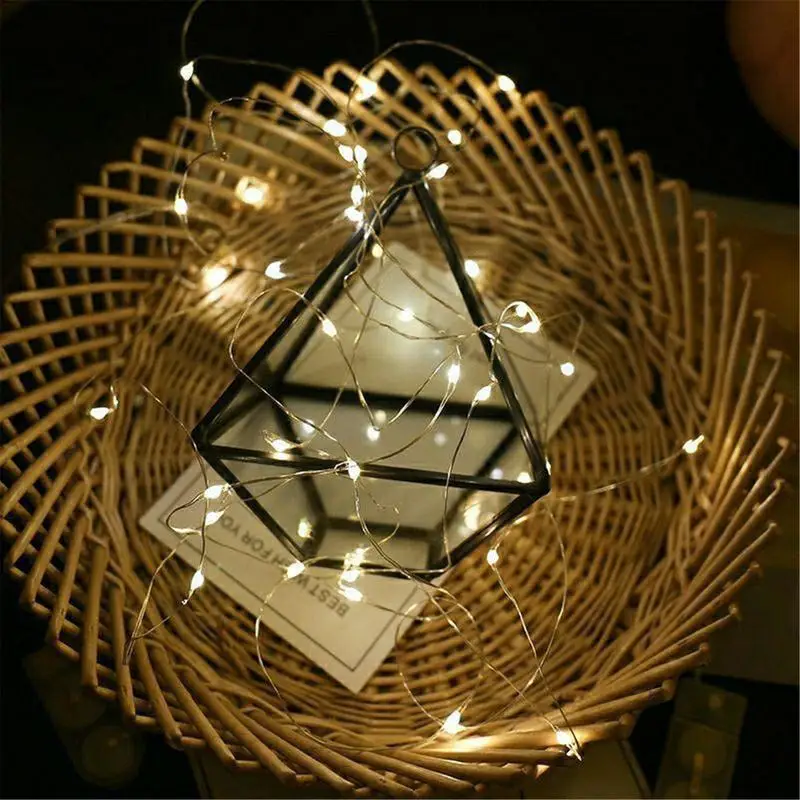 Luci a stringa a LED Atmosfera Piccola luce colorata Luci fiabesche alimentate a batteria per l'arredamento del festival della stanza esterna di Natale