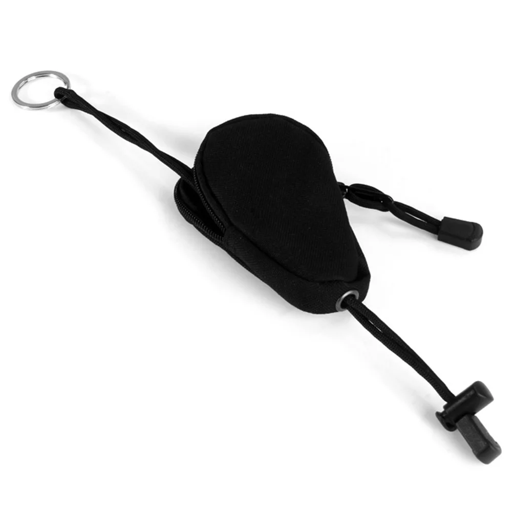 

Nylon Outdoor Coin Purse Water Resistant Key Pouch Built-in Ring Compact Travel Bag Storage Design Zipper