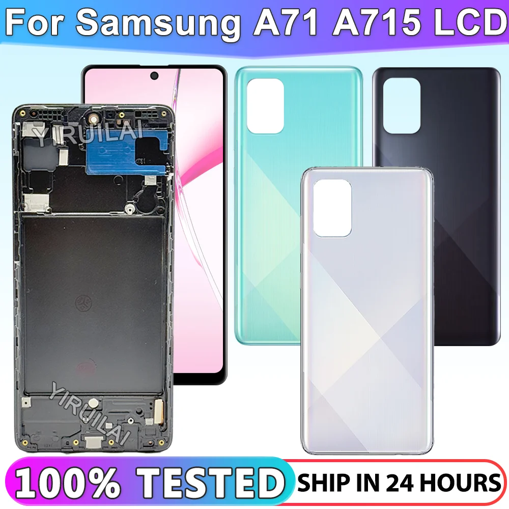 

Display Screen for Samsung Galaxy A71 A715 A715F LCD Display Digital Touch Screen with Frame for Samsung A71 Screen Replacement