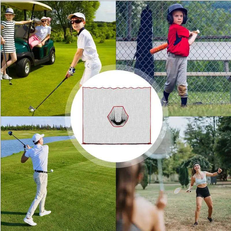 Golf Hitting Nets For Backyard Sports Netting Hitting Aid 10x10Ft Golf Net Ball Barrier Practice Netting Heavy Duty Training Aid