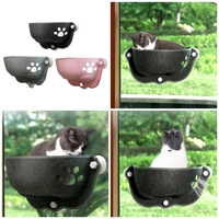 Suction Cup Cats Hammock Bed Small Medium Cats Window Perch Space Saving Heavy Bearing Mounted Sunbath Perch for Pet 87HA
