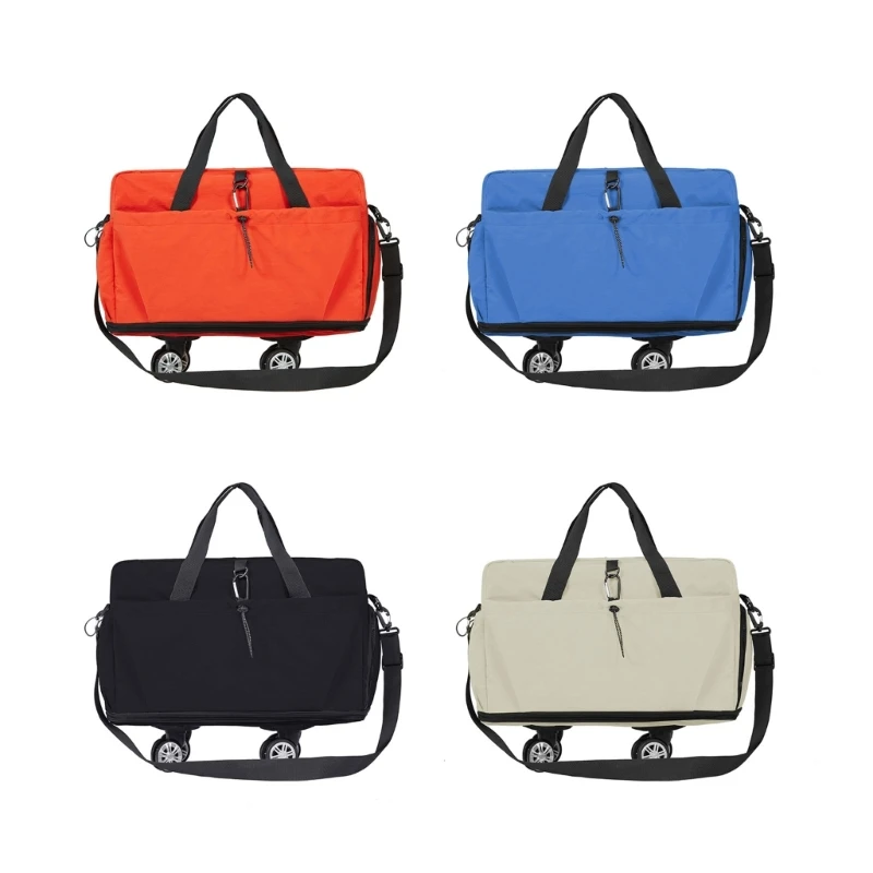 X5XA Gym Bag Overnight Bag Training Bag Sport Bag Large Capacity Travel Bag Weekender Bag Wheeled Fitness Bag for Woman Man