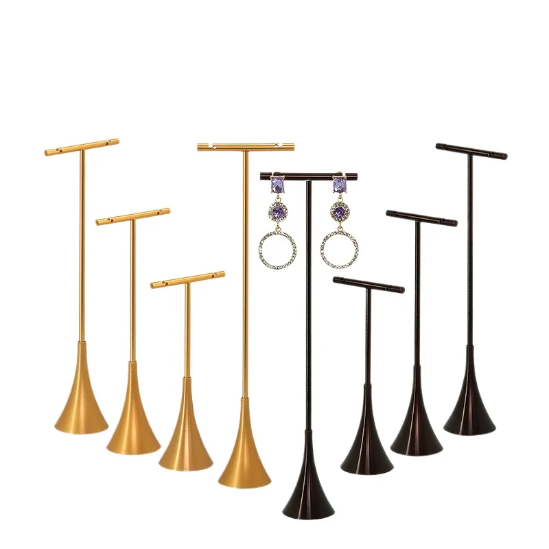 

Earring Rack Ironwork Jewelry Metal T-shaped Display Stand Factory Direct Sale Creative Photo-taking Home Decoration Stand