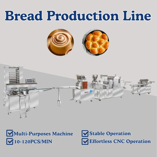 Fully Automatic Bread Production Line Bread Product Making Machine Bakery Equipment Factory High Quality  Bread Maker