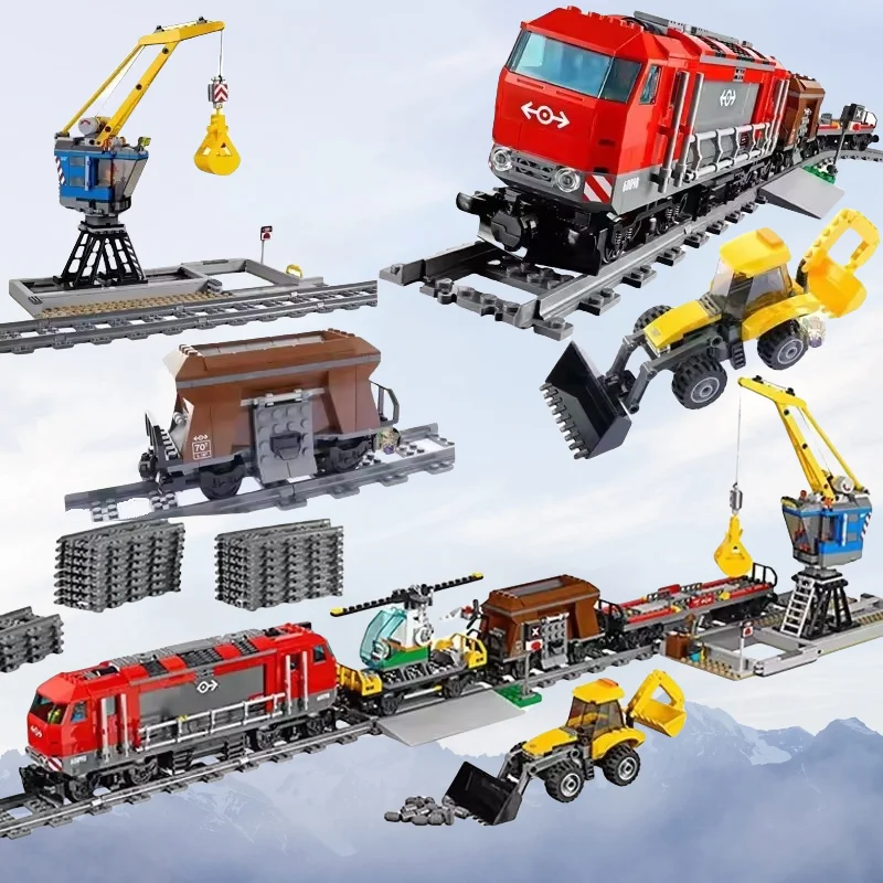 

New MOC red electric train model building block display piece children's boy holiday gift