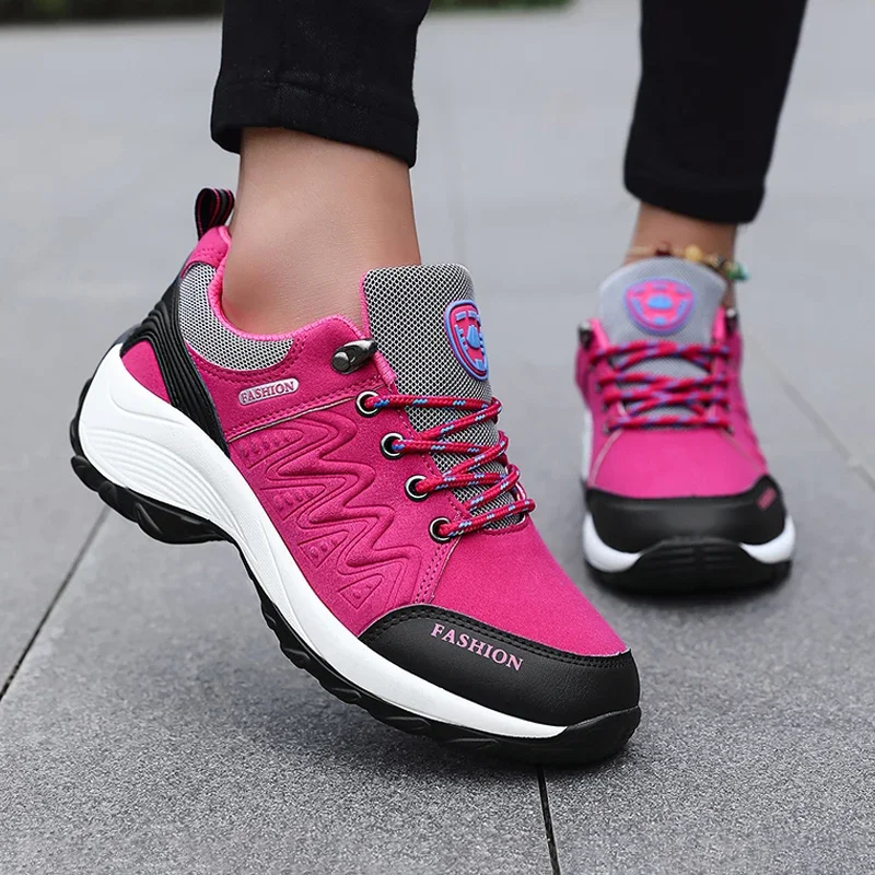 Fashion Casual Shoes Women Outdoor Sneakers Lightweight Comfortable Lace Up Luxury Walking Sports Hiking Shoes Female Footwear