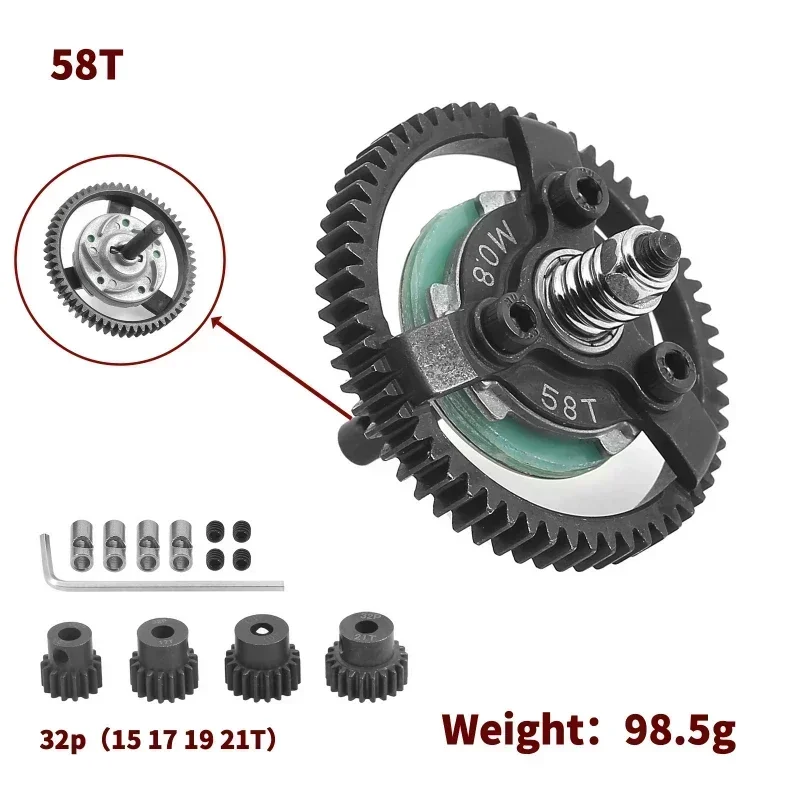 

Steel M0.8 50T 52T 54T 60T Spur Gear for Trxs Slash Bandit Rustler Stampede 2WD RC Car Upgrade Parts