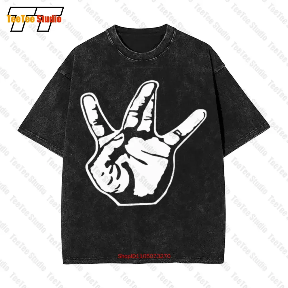 Hip Hop Westside Hand Sign Vintage Oversized T-Shirt B2S9