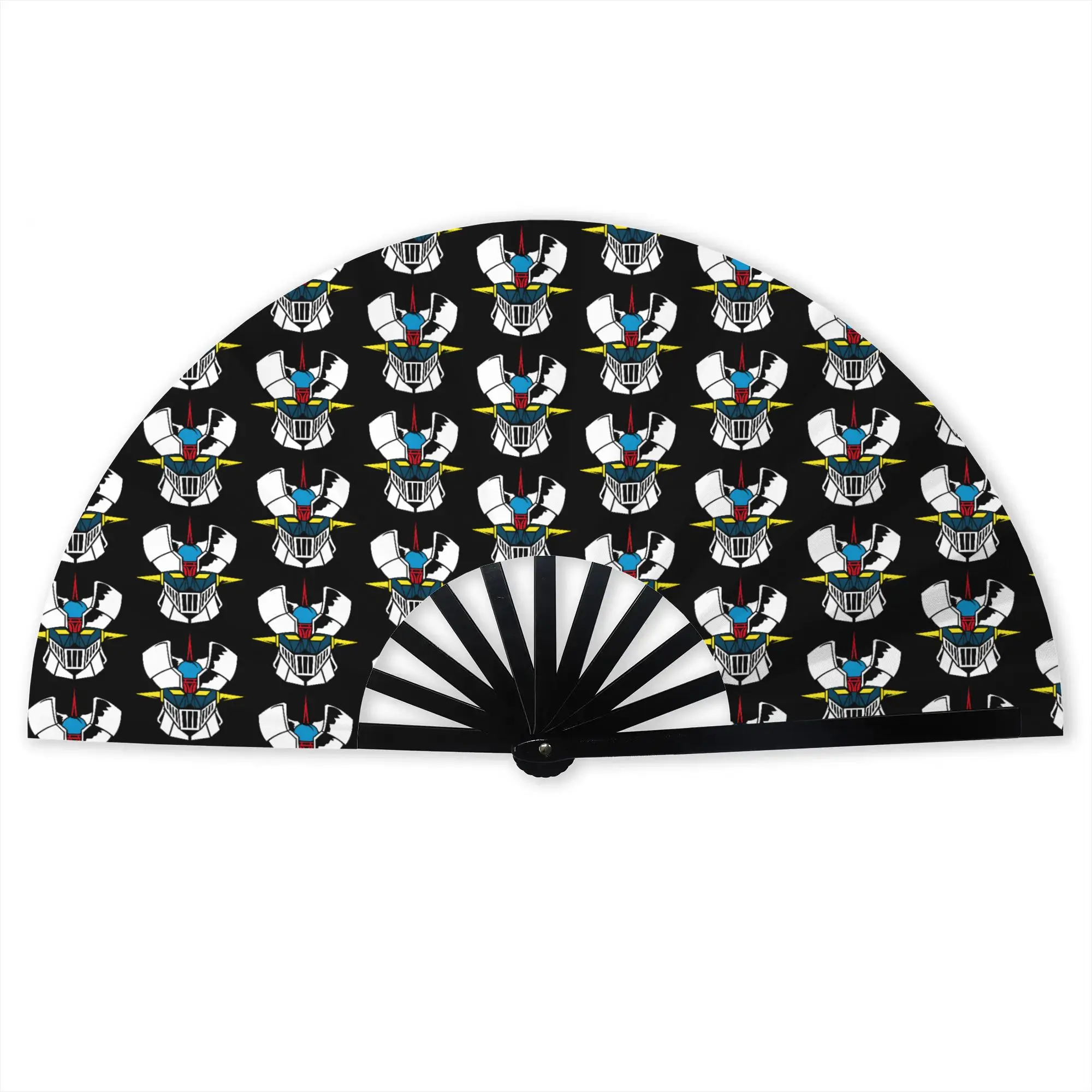 M-Mazingered Z Traditional Folding Fan Chinese Style Super Robot High-Quality Polyester Fans Gift Classic Decorative Hand Fan