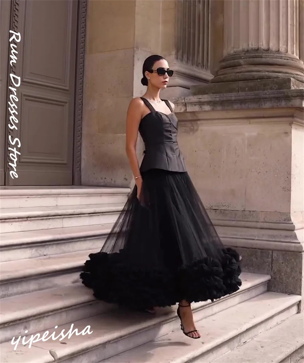 Vestido Retro de quinceañera para mujer, traje drapeado de tul de red, para ocasiones formales