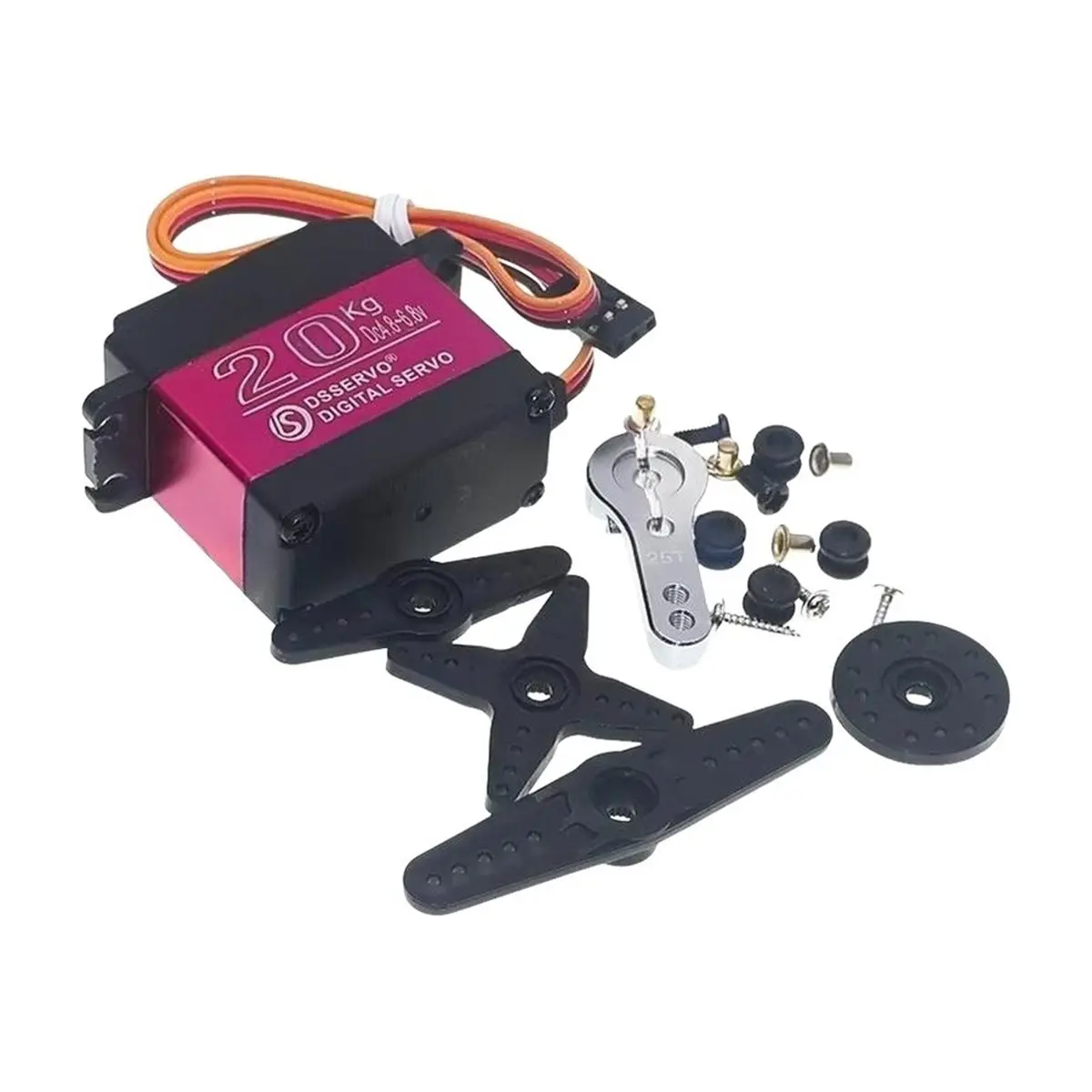 【~ New A88T】DS3218MG 180 Degree Servo 20KG/0.14sec Metal Gear Digital Servo for 1/8 1/10 1/12 Scale RC Cars Crawler Waterproof