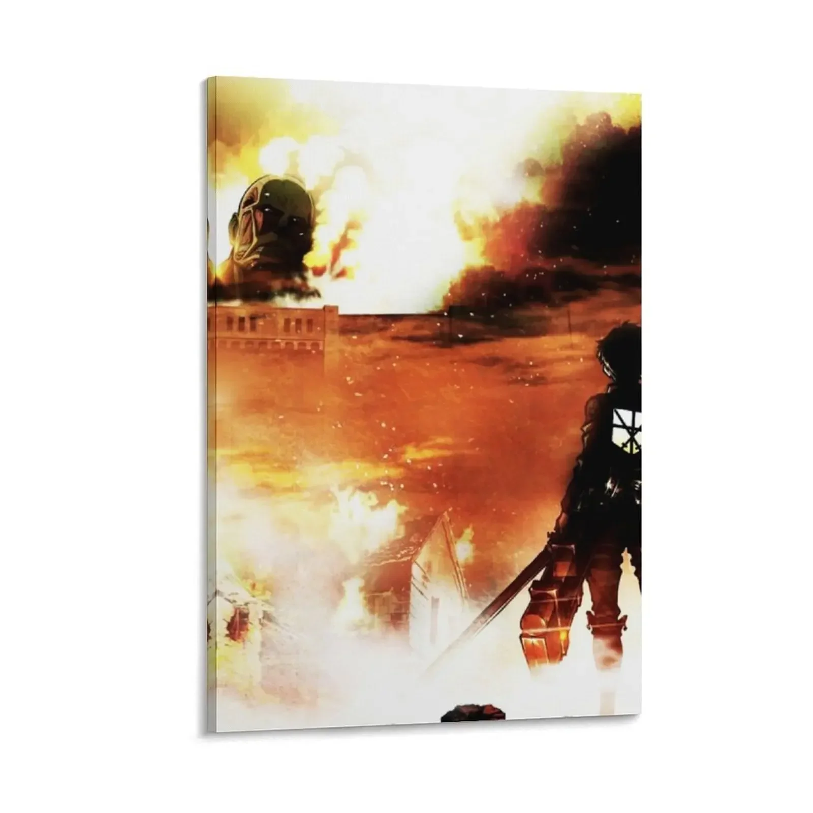 

Aot Fire slash Canvas Painting decorative items for home office decoration poster aesthetic decorations for the room