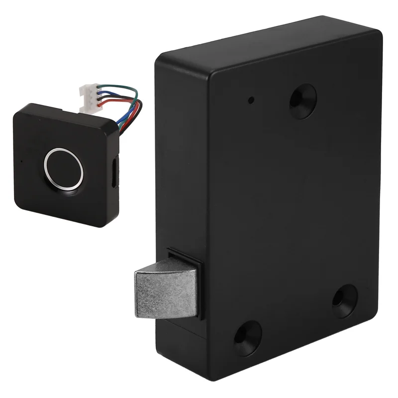 

Biometric Fingerprint Lock Black Keyless Cabinet Lock Smart Drawer Locks(Equipped With A Control App)-Y41A