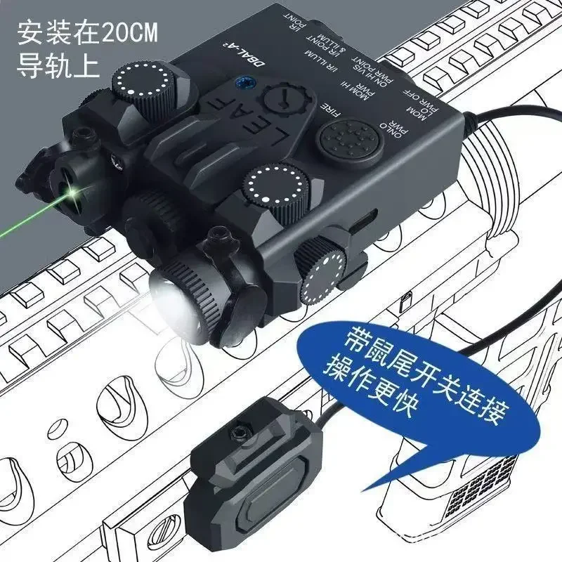 Multifunktions-Zubehörset Modell DBAL-A2 mit integrierter grüner Blitzlicht-Taschenlampe und Steuerschalter – Detail 4