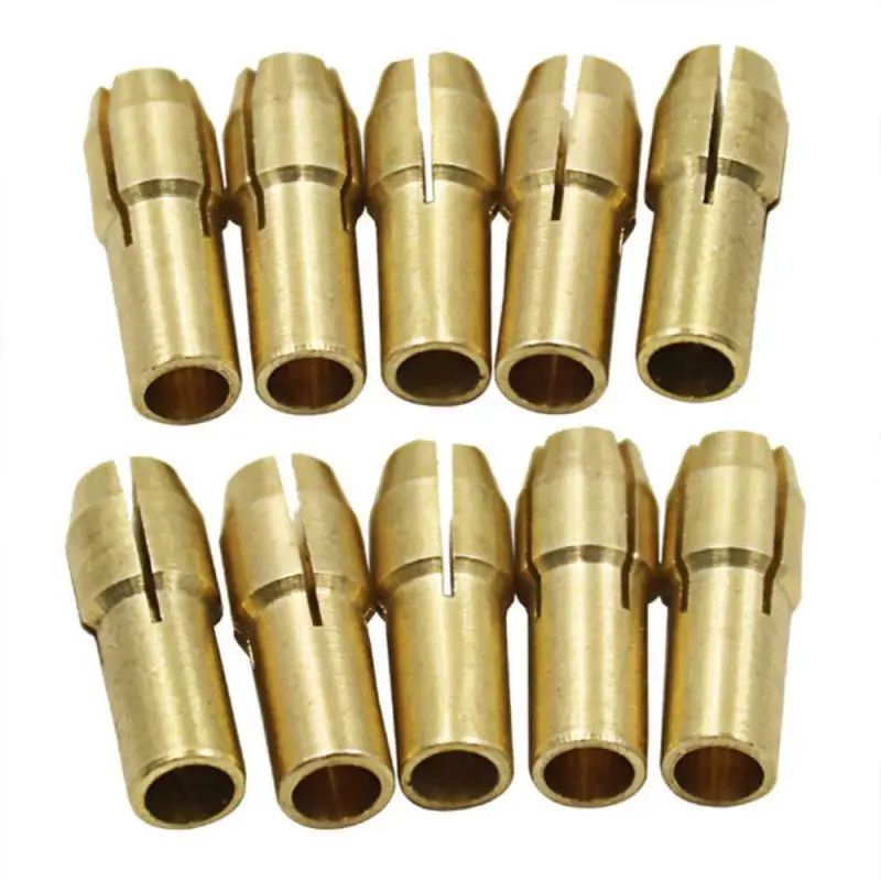 Chuck Bit Sets 0.5-3.2mm Brass Collet Brass Chuck Fits Dremel Rotary Tools Brass Collet Mini Electric Grinder Quick Change Drill