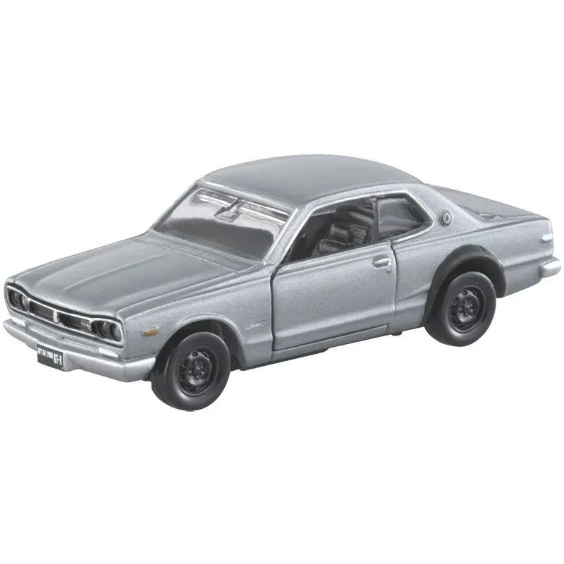 TAKARA TOMY 1:64 Modello di auto giocattolo pressofuso in lega di scatola nera, giocattolo da collezione per ragazzi, auto sportiva TP34 Nissan Skyline GTR di punta.