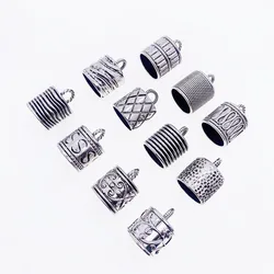 Fit 20mm Cord Crimp End Caps Buckle Tips for Necklace Bracelet Ropes Cords Connectors Clasp DIY Accessories 5pcs K06325