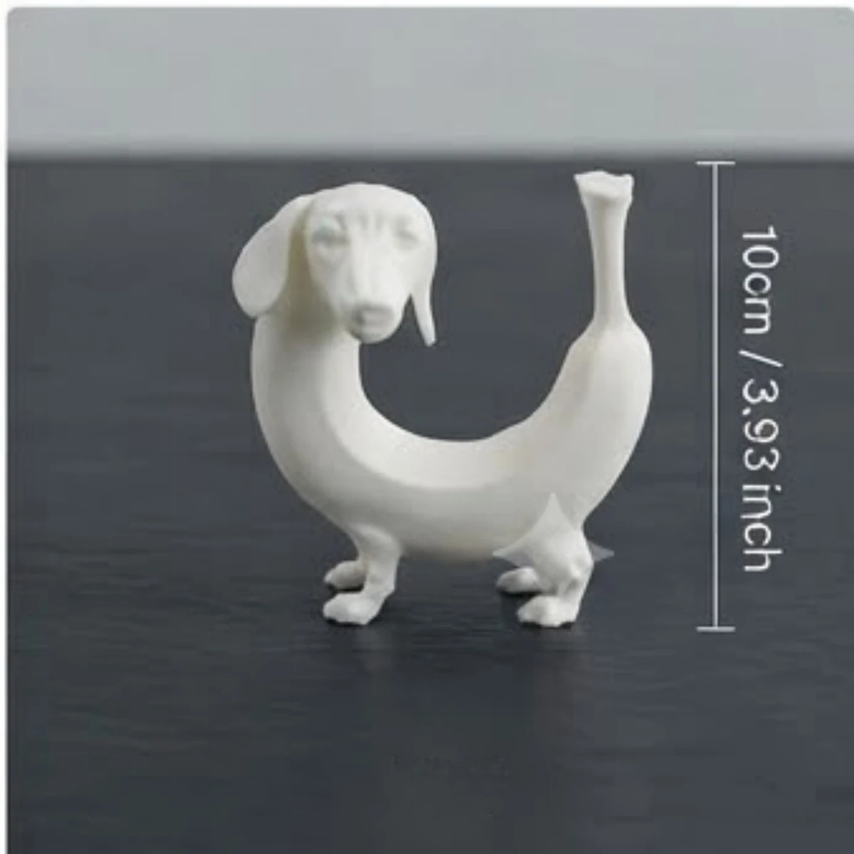 Newest 3D Printed Banana Shaped Dachshund Statue Cute Curved Sausage Dog Sculpture Funny Desktop Decor Ornament
