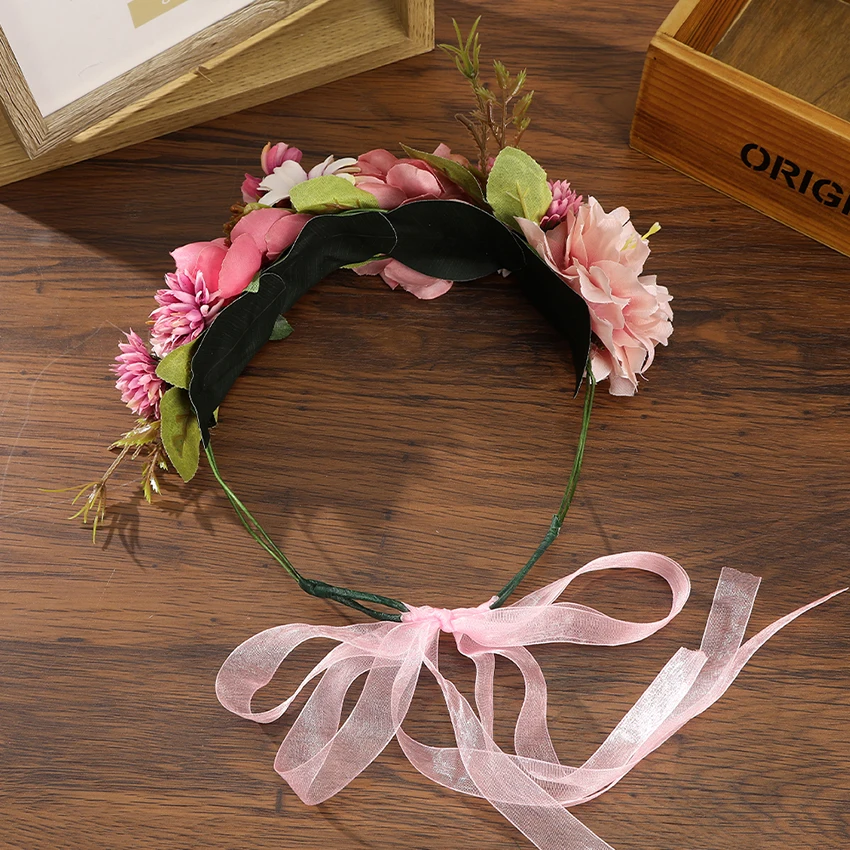 LEVAO New Spring Bridal Wedding Hairband Ladies Sweet Floral Headwear Fashion Corolla Headband Headband Hair Accessories