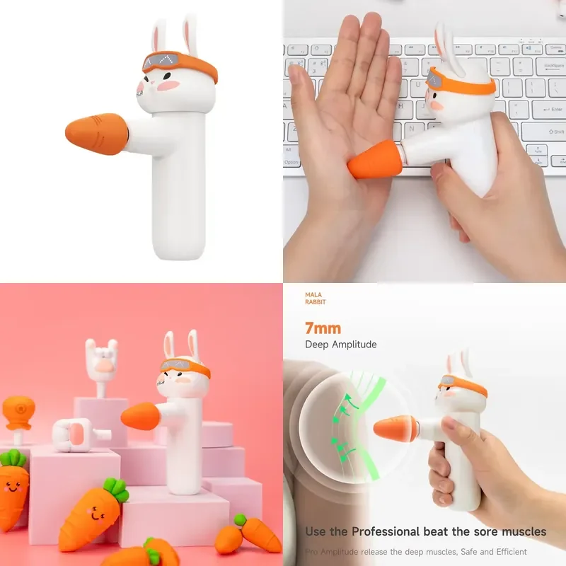 

【CHIMU HOME】Beoka Bunny Mini Fascia Massager, Cordless Vibration Device for Full Body Muscle Relaxation