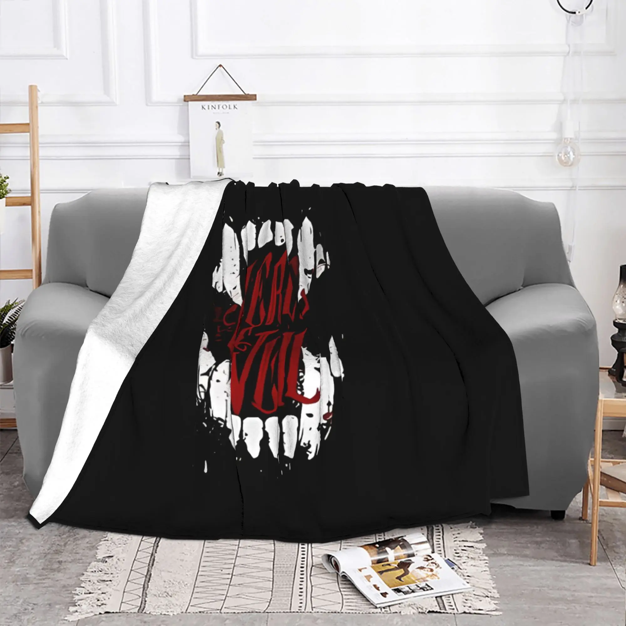 1PC Classic B-Black veil brides home room decorations Winter Blankets for Adults Bedding Home Interior Sofa Knee