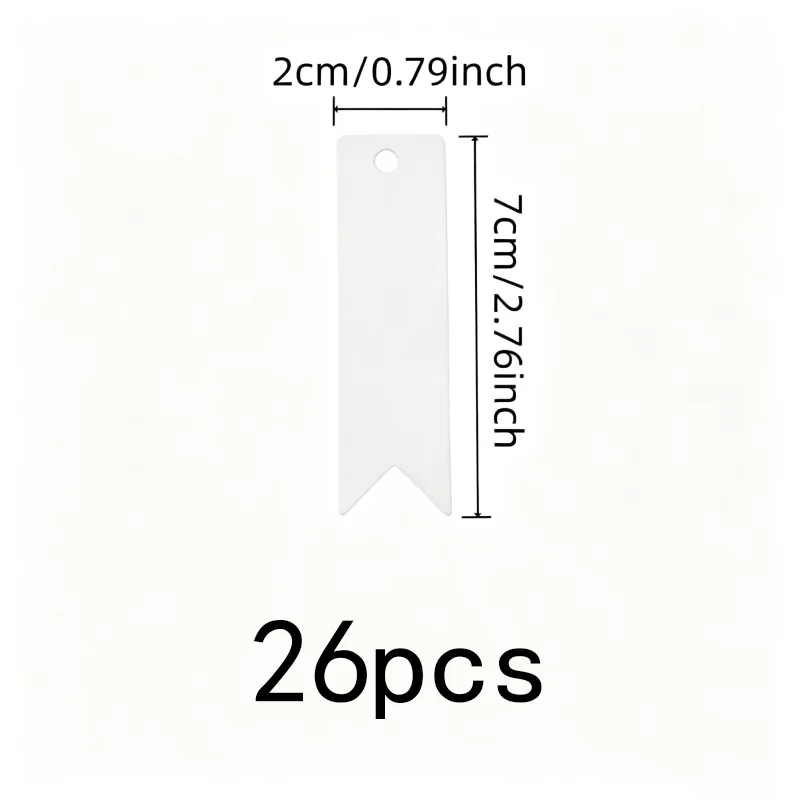 26 pcs Writable Gift Tags Pre-Punched Hanging Hole, designed for Baking Package Tags, Lightweight Paper Card