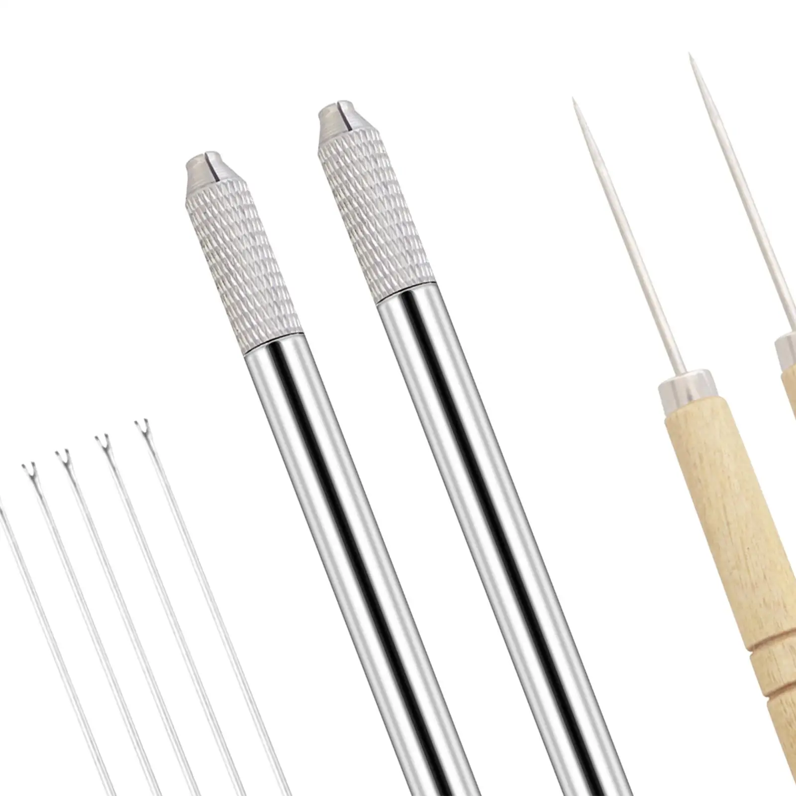 Doll Hair Rooting Tools Metal Holders and Repair DIY Pins Set for Crafting Small and Large Doll Heads