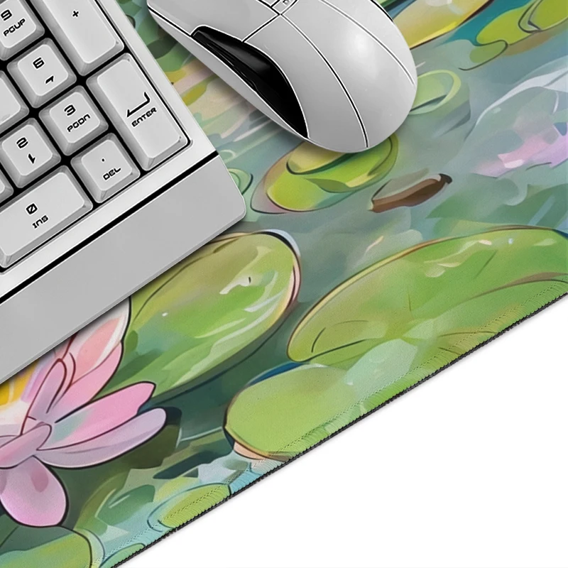 Mouse Pad Panda Lotus Pond Gaming XL Computer New HD Custom Mousepad XXL Mouse Mat Soft Non-Slip Carpet Laptop Table Mat